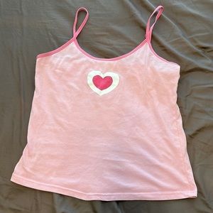 Pink camisole with heart